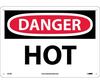 Danger Hot Sign, Rigid Plastic