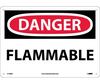 Danger Flammable Sign, Plastic