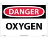 Danger Oxygen Sign, Plastic