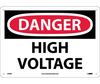 Danger High Voltage Sign Rigid Plastic 10" X 14"