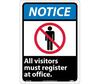 NMC NGA12RB Notice All Visitors Must Register At Office Sign