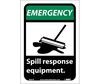 Emergency Spill Response Equipment Sign, Vinyl
