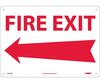 Fire Exit Sign with Arrow, Rigid Plastic