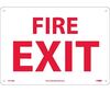 NMC FX120RB Rigid Plastic "Fire Exit" Sign, 10" X 14"