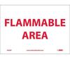 Flammable Area Sign, Vinyl