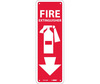 National Marker Company FX122R Fire Extinguisher Sign, Rigid Plastic, 12 in. H X 4 in. W