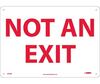 National Marker Company Not an Exit Sign M27RB, Rigid Plastic