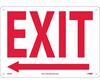 Exit Sign with Arrow Graphic, Rigid Plastic