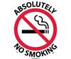 NMC WFS4 Adhesive Floor Sign "ABSOLUTELY NO SMOKING", 17" x 17"