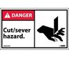 Danger Cut / Sever Hazard Sign, Vinyl