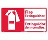 Fire Extinguisher Sign, Bilingual, VInyl