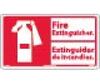 Fire Extinguisher Sign, Bilingual, Rigid Plastic