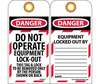 NMC LOTAG11 Lockout Tag, Danger Do Not Operate, Vinyl