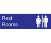 Rest Rooms Sign, Plastic