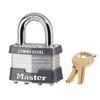 Master Lock 1KA Non-Rekeyable Laminated Padlock, Keyed Alike, Key #2590