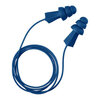Tasco 9011 Tri-Grip Blue Corded Metal Detectable Earplugs Flange 27dB