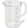Rubbermaid FG321800CLR Bouncer Clear Poly Measuring Cup, 4 qt
