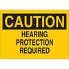 Caution Hearing Protection Required Sign, Fiberglass