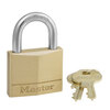 Master Lock 140D Solid Body Brass Safety Padlock, Keyed Different