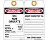 NMC OLPT22 Lockout Tag, Danger Do Not Operate, Photo, Vinyl