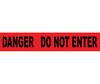 "Danger Do Not Enter" Barricade Tape, Black on Red, 3" x 1000'