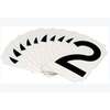 Quikalign®, Number Labels, 2, Vinyl, Adhesive Backed, Black on White