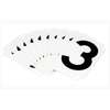 Quikalign®, Number Labels, 3, Vinyl, Adhesive Backed, Black on White