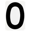 Quikalign®, Number Labels, 0, Vinyl, Adhesive Backed, Black on White