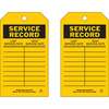 Inspection Tag, English, LAST SERVICE DATE NEXT SERVICE DATE, Polyester, Black on Yellow, 7 in, 4 in