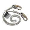 Miller®, Positioning / Restraint Lanyard, Nylon, White, 4 ft, Locking Snap Hook (Harness)|Locking Snap Hook (Anchor)