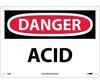 Danger Acid Sign, Plastic