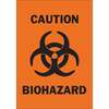 Caution Biohazard Sign Plastic OSHA 10 x 7 Brady