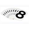 Quikalign®, Number Labels, 8, Vinyl, Adhesive Backed, Black on White