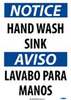 NMC CU81216-291Rigid Plastic Bilingual Hand Wash Sink Sign, 14 X 10