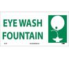 Eye Wash Fountain Sign, Vinyl