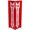 Fire Extinguisher Sign, English, FIRE EXTINGUISHER, Acrylic, Red on White, 18 in, 8-1/2 in