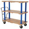 Vestil Hardwood Triple Deck Platform Cart 24 In x 48 In 1,600 Lb. Capacity Tan