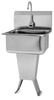 SANI-LAV®, AC Powered Sink, Floor Mount, Stainless Steel, 21 x 20 x 46 in, 16 x 19 x 10 in