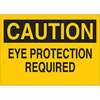 Caution Eye Protection Required Sign, Aluminum