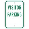 Visitor Parking Sign Green Reflective White Aluminum Brady® 18 x 12