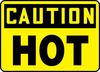 Caution Hot Sign Adhesive Vinyl Accuform MCPG611VS 7" x 10"