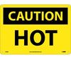 Caution Hot Sign, Rigid Plastic
