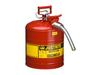 Type 2 Safety Can, Steel with Stainless Steel Flame Arrester, Yellow, 5 gal