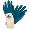 PREDALITE®, Predalite Palm Coated Gloves, Nitrile, Nitrile, White / Blue, Large