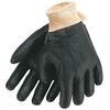 Double Dipped PVC Gloves, White / Black, PVC, Knit Wrist, Interlock