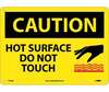 Caution Hot Surface Do Not Touch Sign, Rigid Plastic