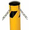 Vestil Steel Pipe Bollard with Slots 42 In. x 4-1/2 In. Yellow