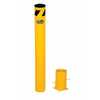 Vestil Steel Removable Pipe Safety Bollard 46 In x 5-1/2 In Yellow