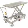 Vestil Stainless Steel12V DC Long Deck Cart 1000 Lb. Cap, Silver