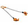 Vestil Steel Chain Drum Lifter 2000 Cap, Orange/Silver